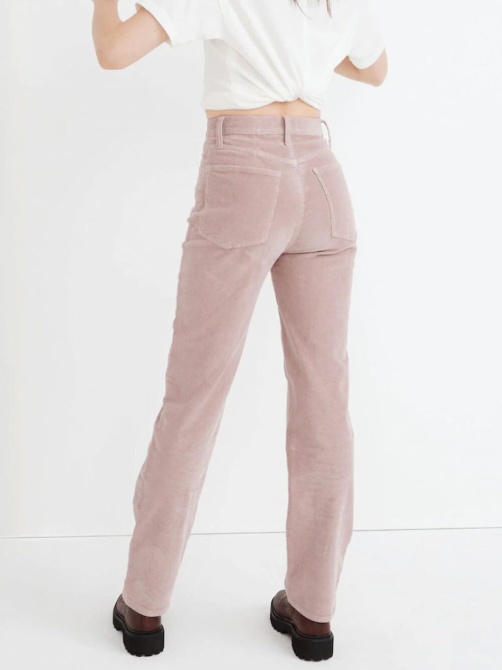 Madewell The Perfect Vintage Straight Jean Corduroy Edition Pale Thistle 26